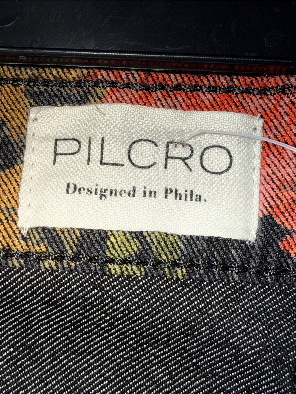 Pilcro Black Floral High-Rise Flare Floral Jeans - Picture 7 of 7